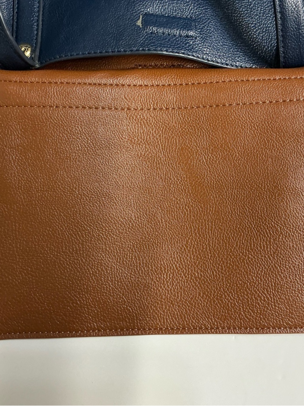 Marc New York Navy Leather Tote with Gold Charm - Picture 13 of 15